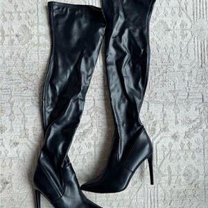 Steve Madden Black Over-the-Knee Thigh High Boots